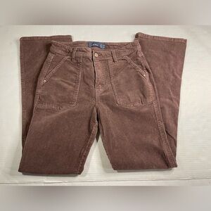 Indigo Rising Brown Corduroy Women Flare Pants 9/29 Bohemian Western Y2K